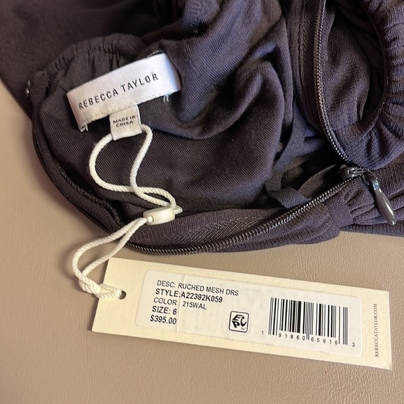 REBECCA TAYLOR Ruffled Lined Sleeveless V Neck Tea-Length dress NWT | size 6 - Picture 9 of 9